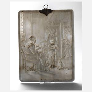 Prensaich Plaue Lithophanie Genreszene