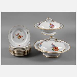 KPM Berlin zwei Terrinen und neun Teller