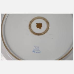 Ambrosius Lamm Dresden Prunkteller Blumenkranzdekor