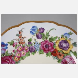 Ambrosius Lamm Dresden Prunkteller Blumenkranzdekor