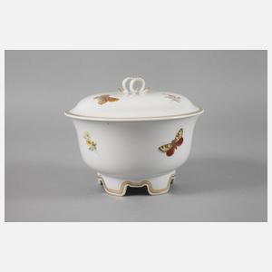 Meissen Gebäckdose Blumenmalerei mit Schmetterling