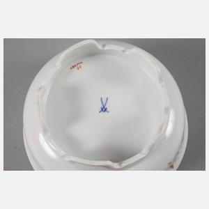 Meissen Gebäckdose Blumenmalerei mit Schmetterling