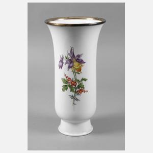 Meissen Vase ”Blume 2” mit Silberrand