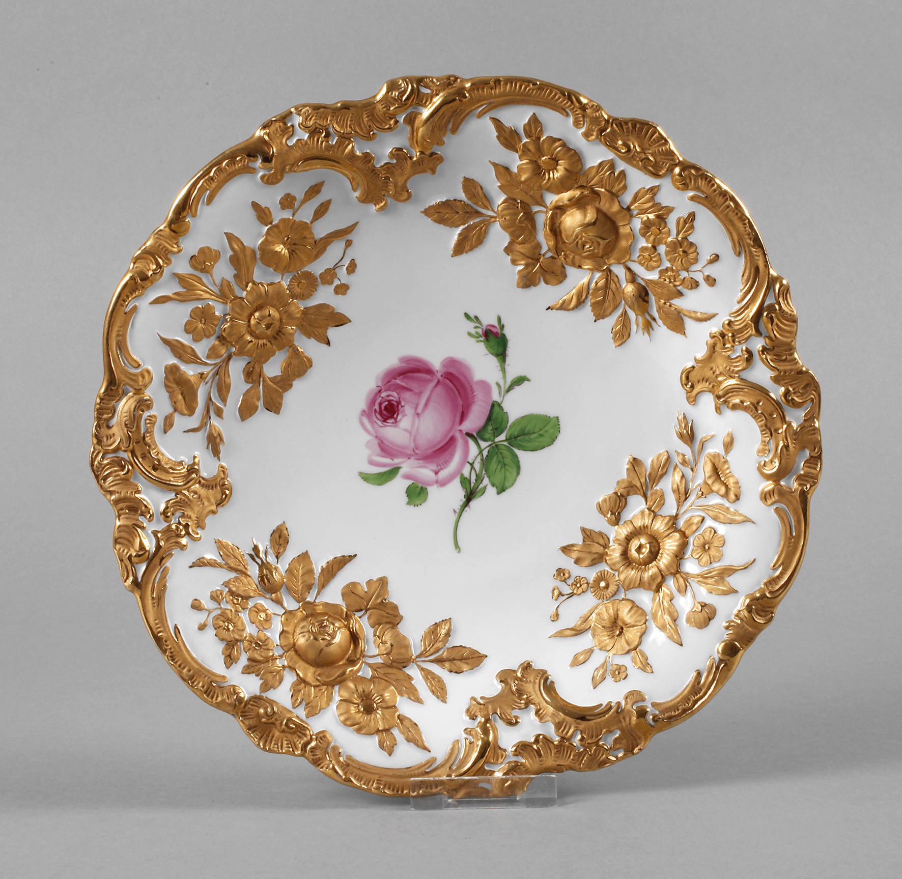 Meissen Prunkschale ”Rote Rose”