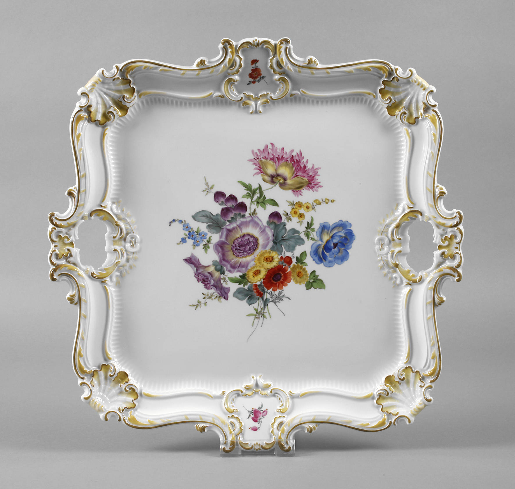 Meissen Prunktablett ”Blumenbukett”