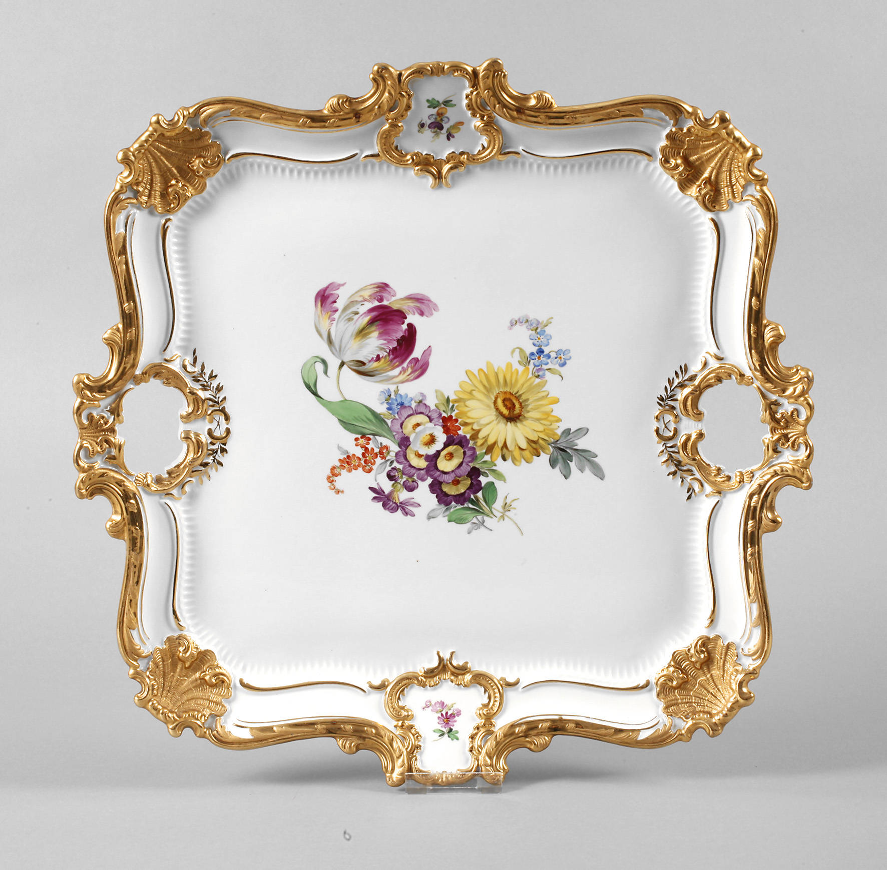 Meissen Prunktablett ”Blumenbukett”