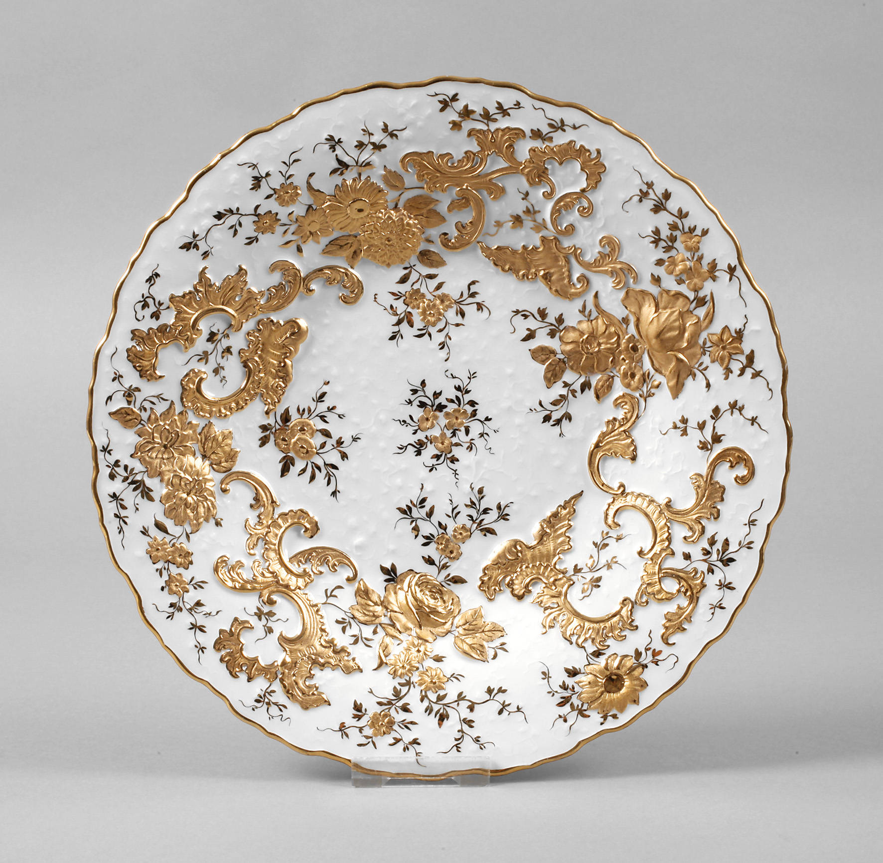 Meissen Prunkteller Goldmalerei