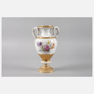 Meissen Schlangenhenkelvase ”Blumenbukett”