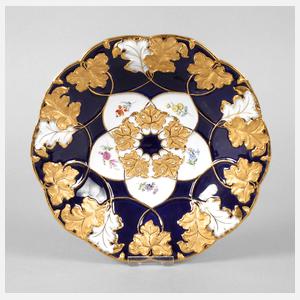 Meissen Prunkteller Kobaltfond