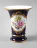 Meissen Trichtervase Kobaltfond/Blumenbukett