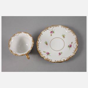 Meissen Mokkatasse ”Gestreute Blümchen”