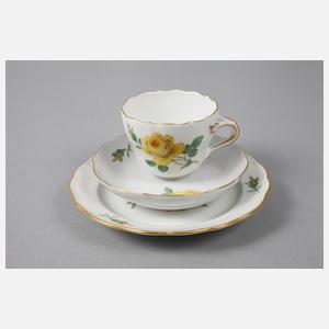 Meissen Mokkaservice ”Gelbe Rose”