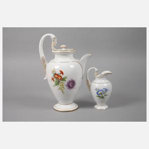 Meissen Kanne und Sahnegießer