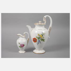 Meissen Kanne und Sahnegießer