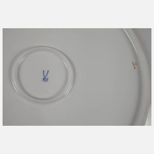 Meissen Tortenplatte Wiesenblumen mit Schmetterling