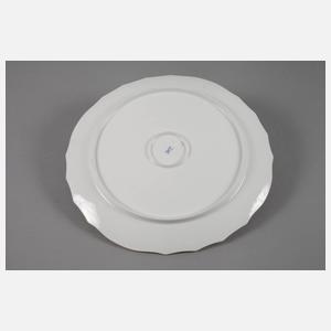 Meissen Tortenplatte Wiesenblumen mit Schmetterling