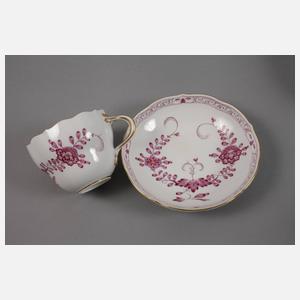 Meissen Kaffeeservice ”Indische Malerei, purpur”