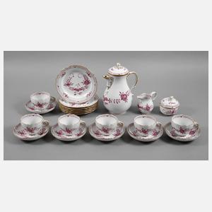 Meissen Kaffeeservice ”Indische Malerei, purpur”