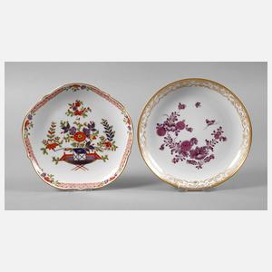 Meissen zwei Wandteller Kakiemondekor