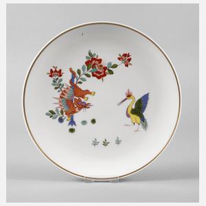 Meissen Wandteller ”Chinesischer Drache und Storch”