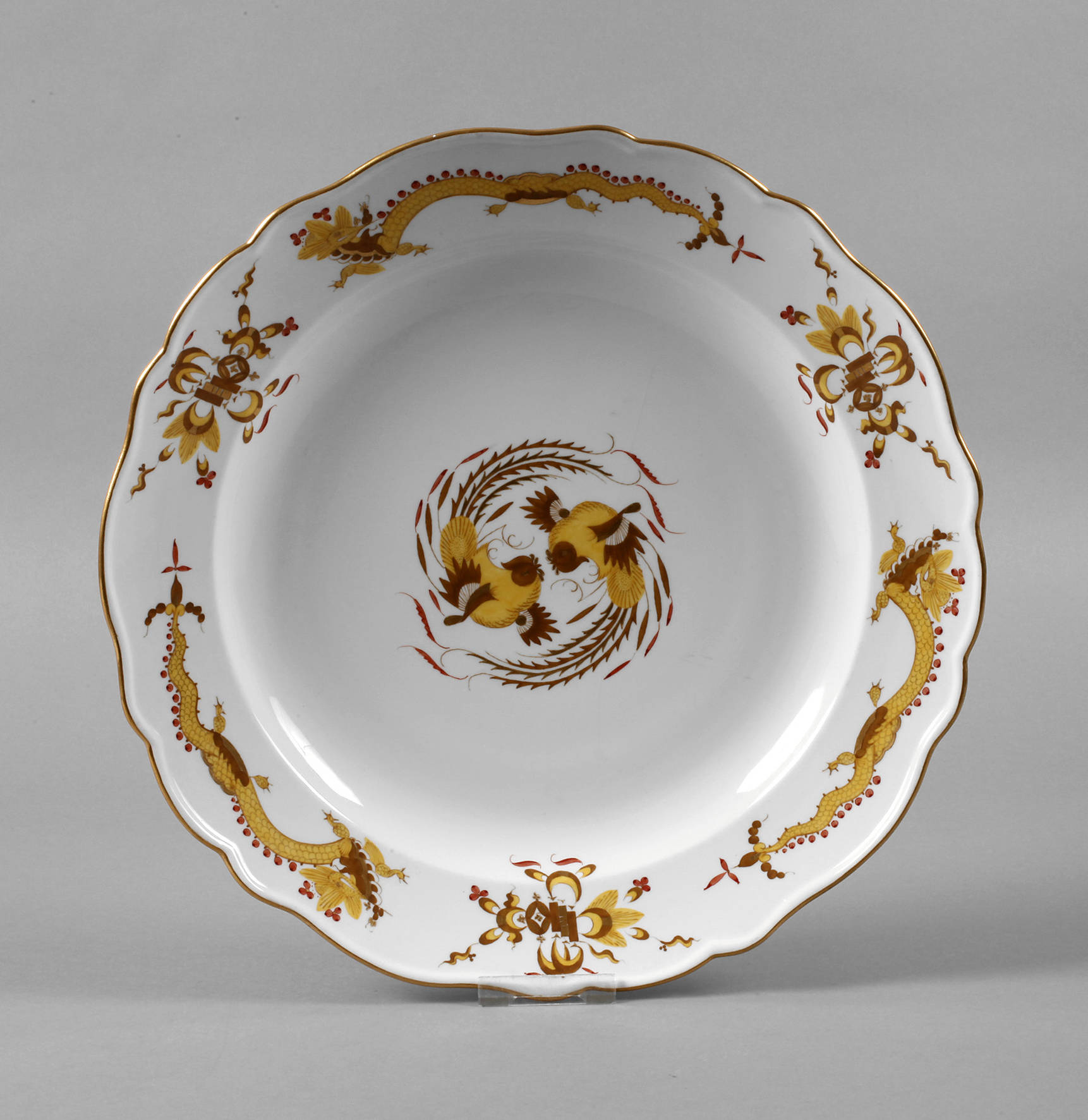 Meissen Platte ”Reicher Drache, gelb”
