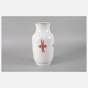Meissen Vase ”Mingdrache, rot”