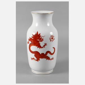 Meissen Vase ”Mingdrache, rot”
