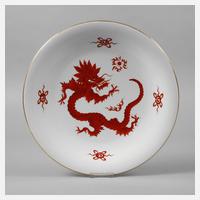 Meissen Wandteller ”Mingdrache, rot”111