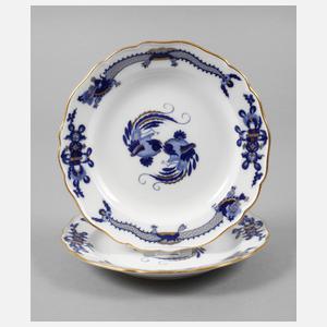 Meissen zwei Kuchenteller ”Reicher Drache”