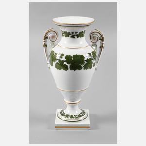 Meissen Amphorenvase Weinlaubdekor