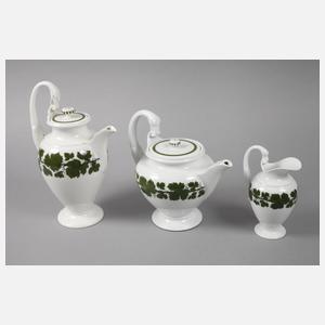 Meissen Kaffee-/Teeservice Weinlaubdekor