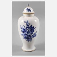 Meissen große Deckelvase ”Blaue Blume mit Insekten”111