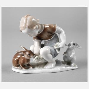 Rosenthal ”Kind mit Kaninchen”