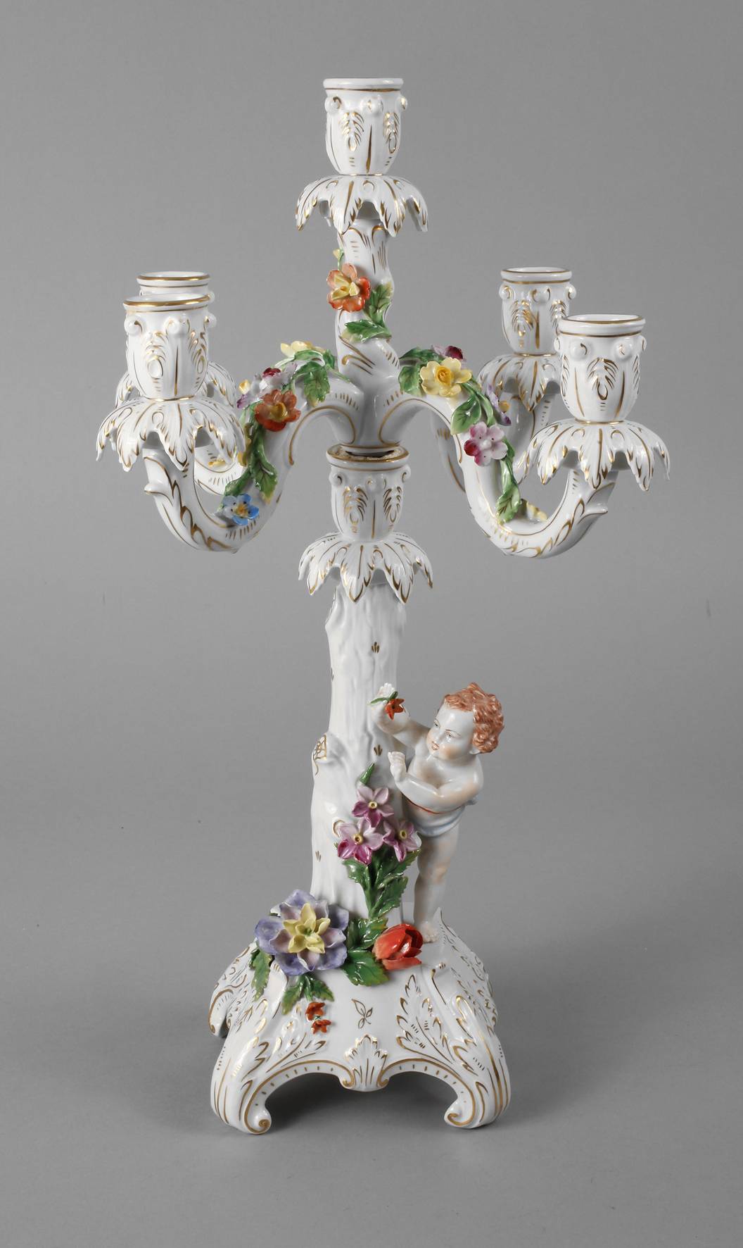 Carl Thieme Potschappel figürlicher Kerzenleuchter