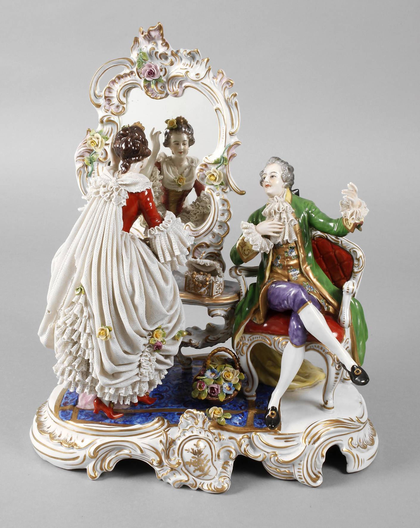 Volkstedt Rokokopaar am Frisiertisch