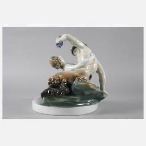 Karl Ens Volkstedt ”Bacchanal - Satyr und Nymphe”