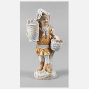 Mädchen mit Weidenkörben