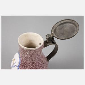 Fayencewalzenkrug eines Landschaftsgärtners