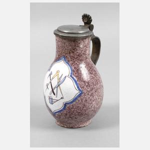 Fayencewalzenkrug eines Landschaftsgärtners