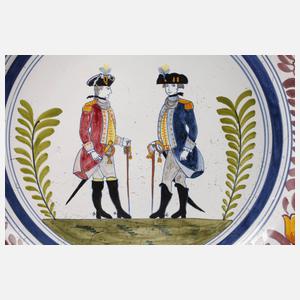 Großer militärischer Fayenceteller