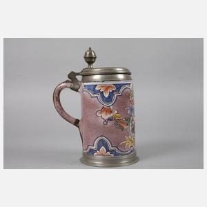 Großer Saalfelder Fayencewalzenkrug