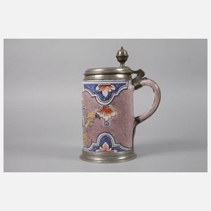 Großer Saalfelder Fayencewalzenkrug