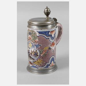 Großer Saalfelder Fayencewalzenkrug