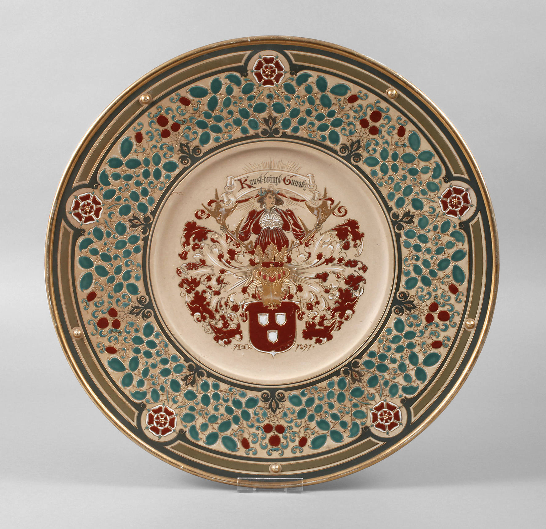 Übergroßer Wandteller Historismus