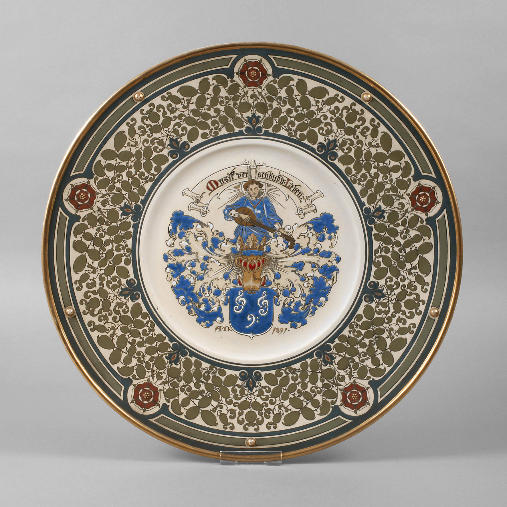 Übergroßer Wandteller Historismus