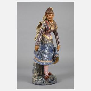 Paar Trachtenfiguren Historismus