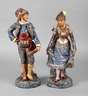 Paar Trachtenfiguren Historismus
