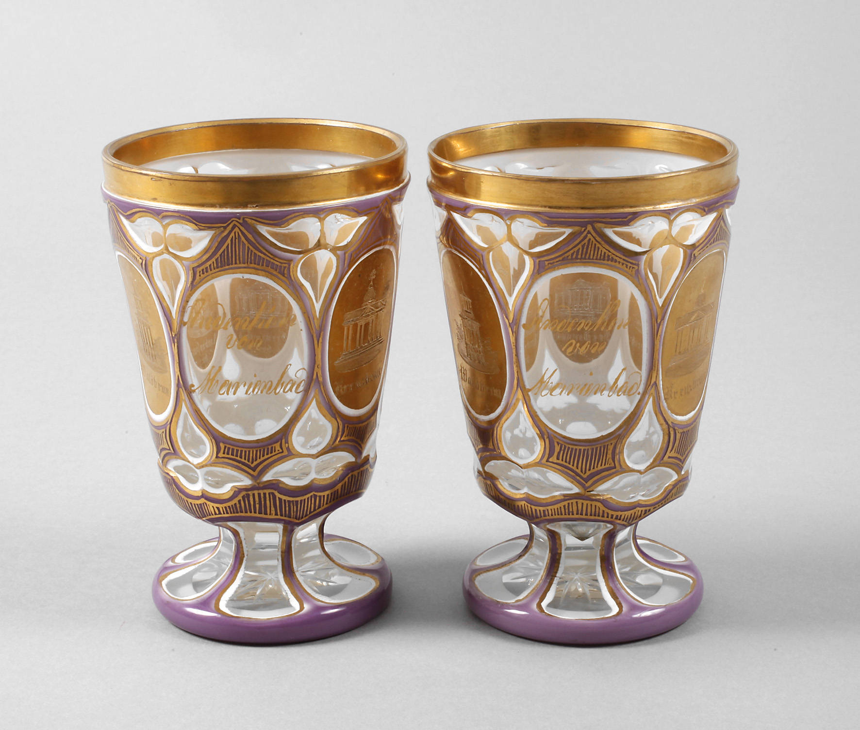 Zwei Andenkenbecher Marienbad