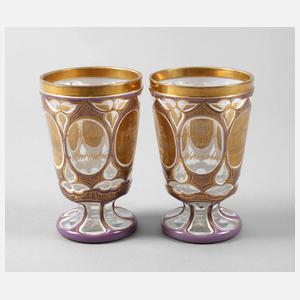 Zwei Andenkenbecher Marienbad