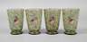 Vier emaillierte Trinkgläser